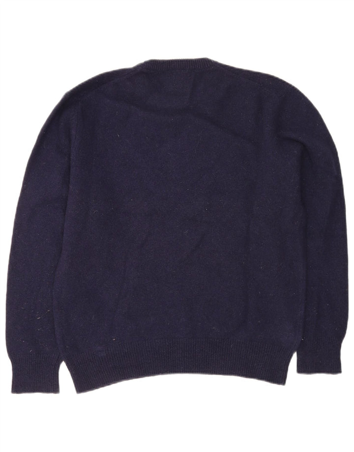Kappa Pull à col rond pour femme UK 14 en laine bleu marine moyen
