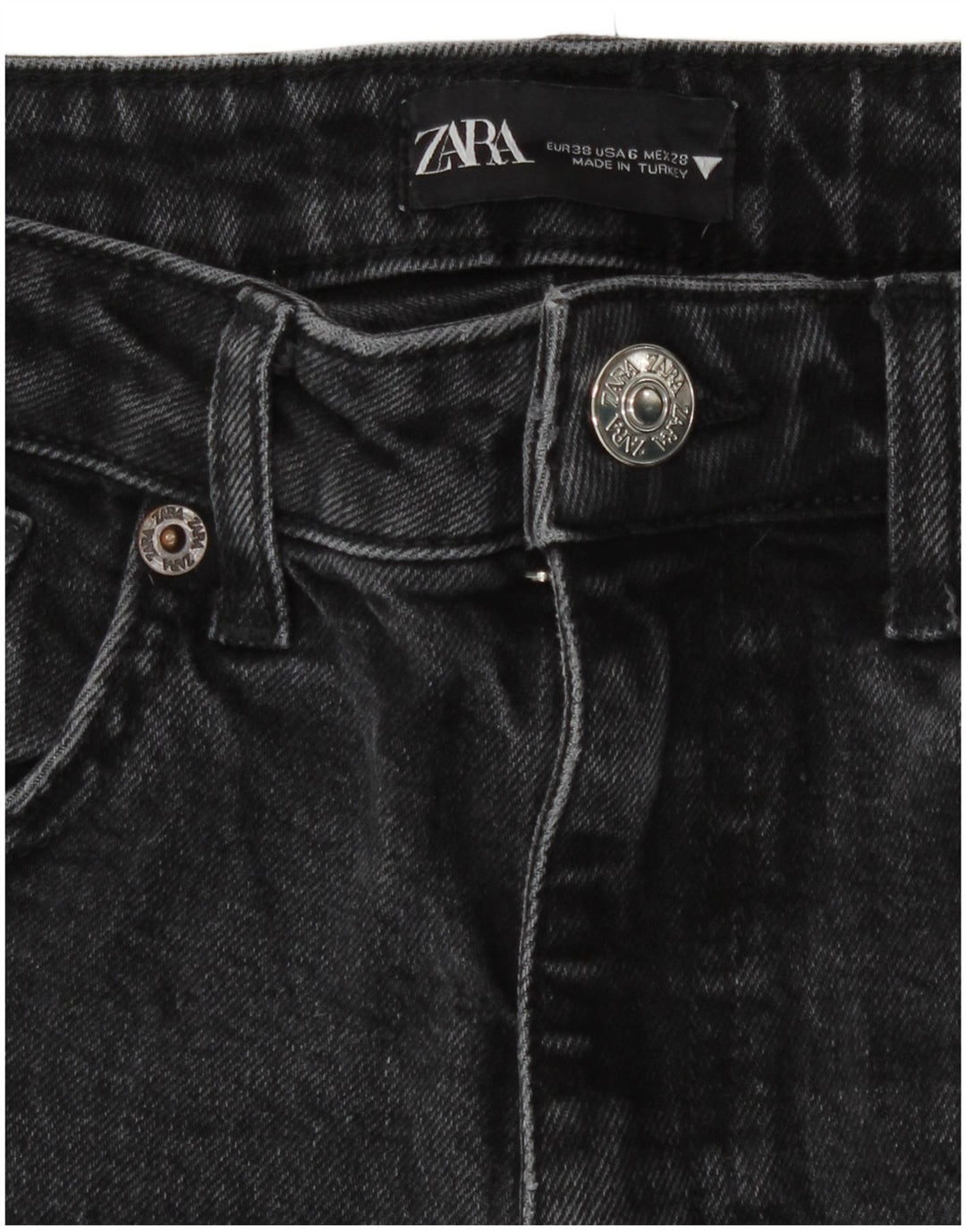 Zara Jean droit femme EU 38 Small W28 L26 Gris