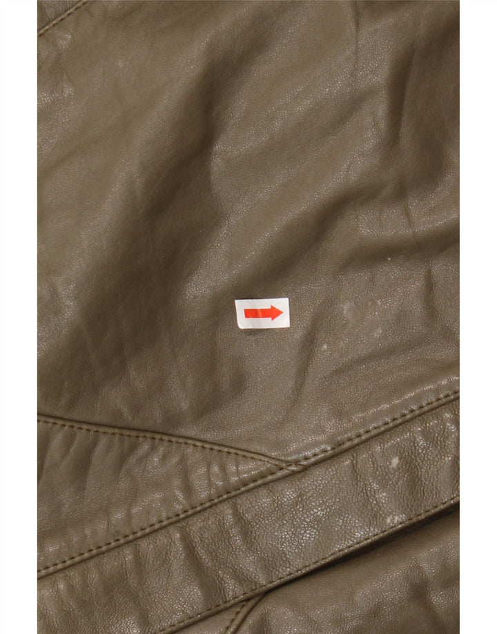 VINTAGE Veste en cuir homme IT 56 3XL Cuir marron