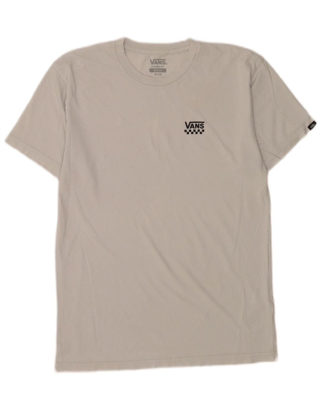 Vans T-Shirt Coupe Classique Homme Gris Moyen Coton