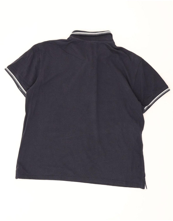 Sergio Tacchini Polo Homme 2XL Bleu Marine Rayé Coton
