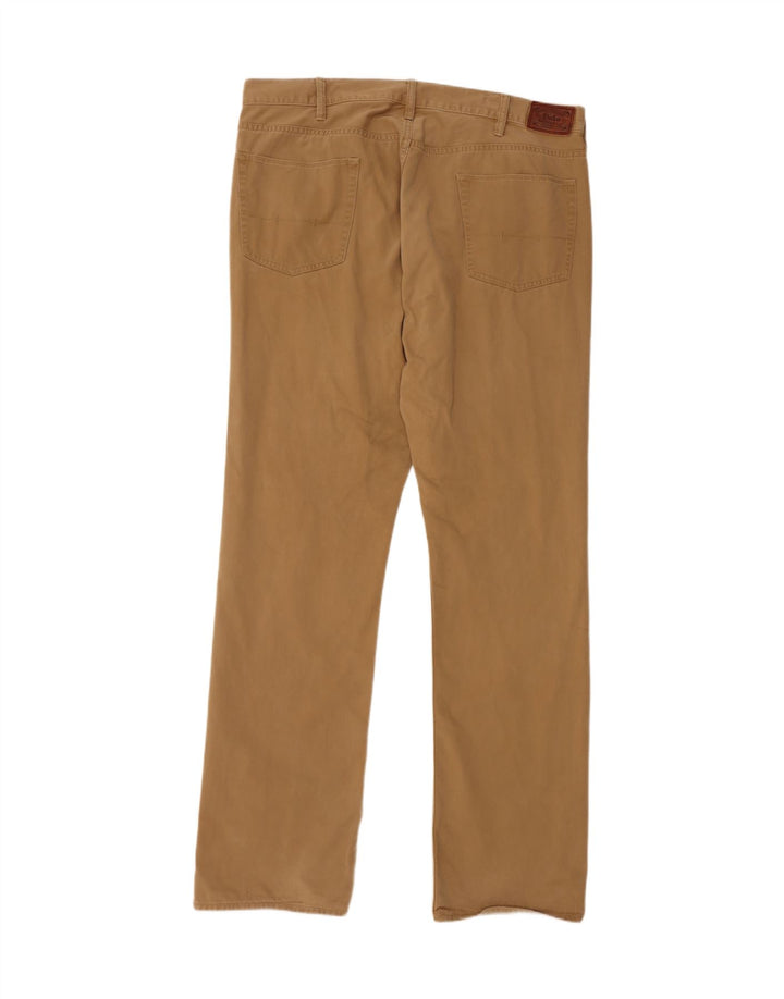 POLO RALPH LAUREN Pantalon décontracté droit pour homme W40 L36 Coton beige