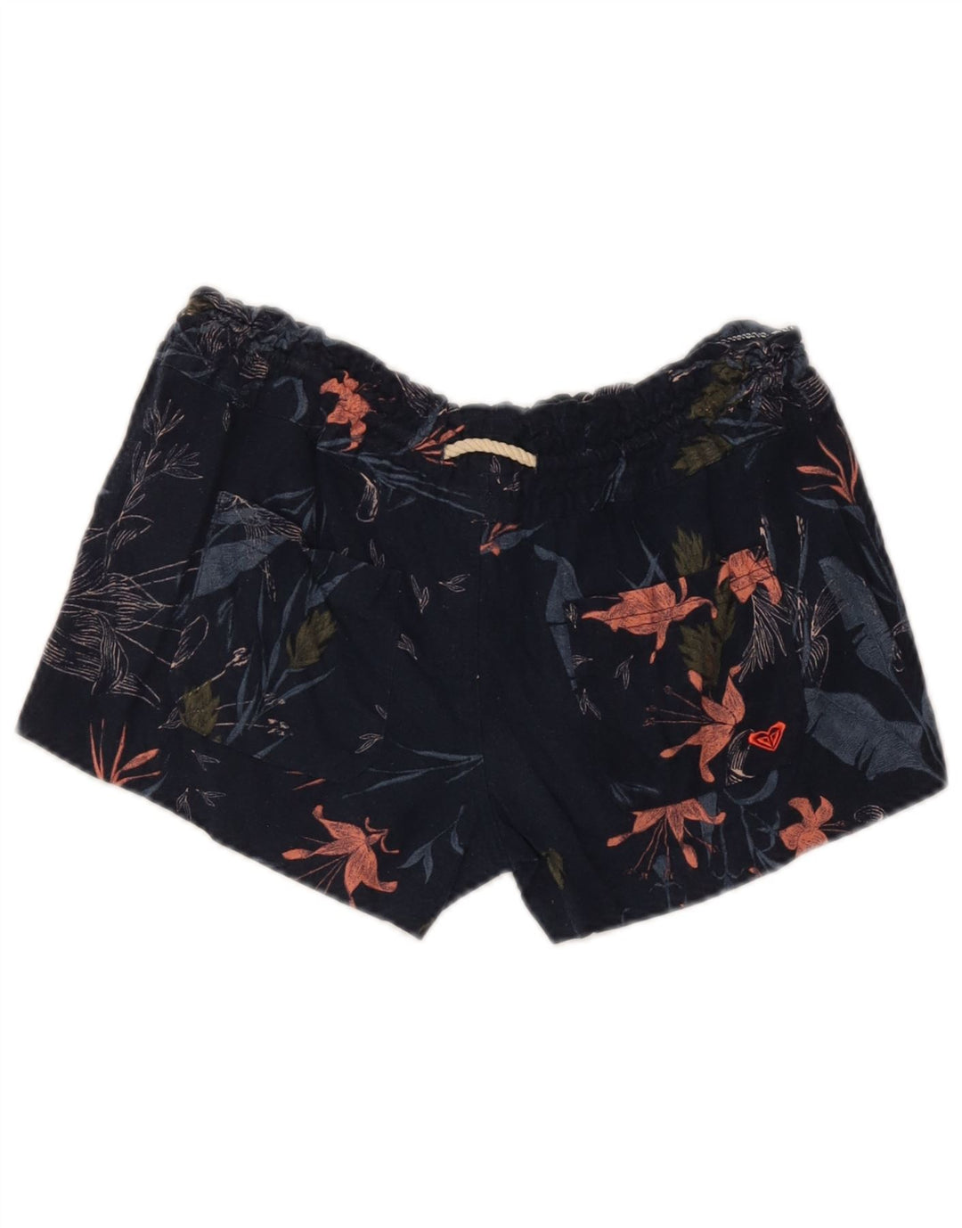 Roxy Short décontracté pour femme Petit W27 Bleu marine Floral Lin