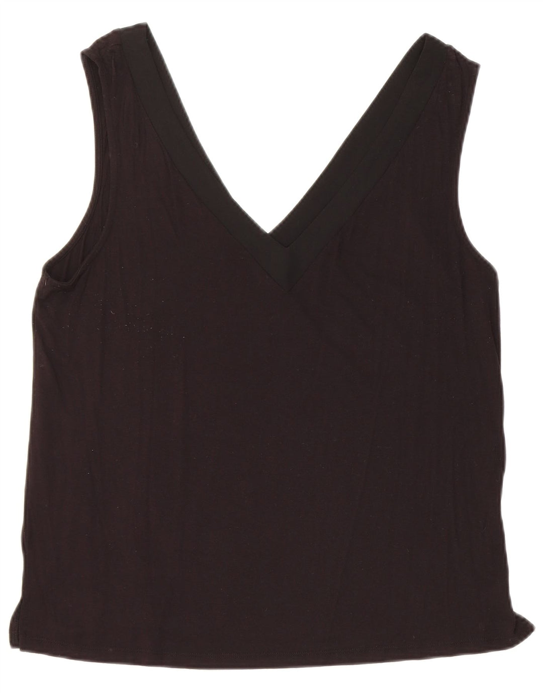 WAREHOUSE Débardeur court pour femme UK 14 Viscose noir moyen