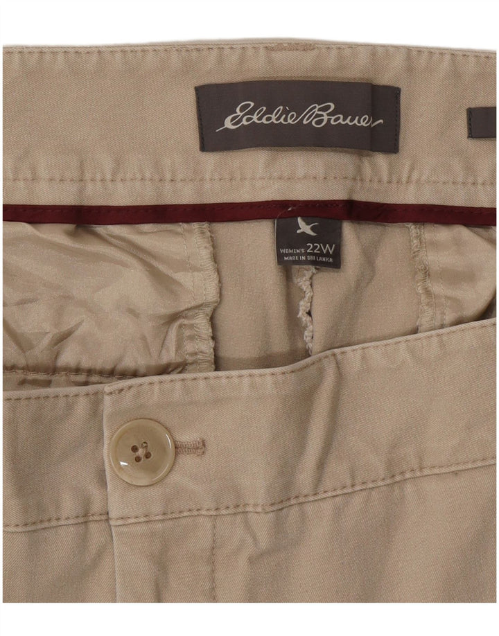 EDDIE BAUER Pantalon décontracté coupe courbée pour femme US 22 3XL W44 L30 Beige