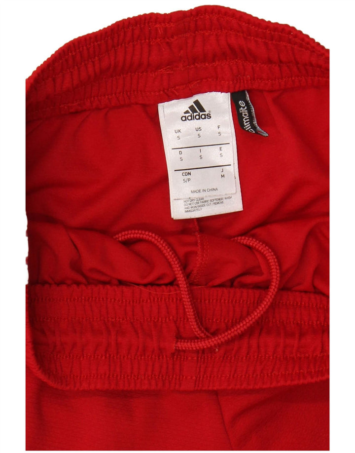 ADIDAS Short de sport Climalite pour hommes, petit, rouge, polyester