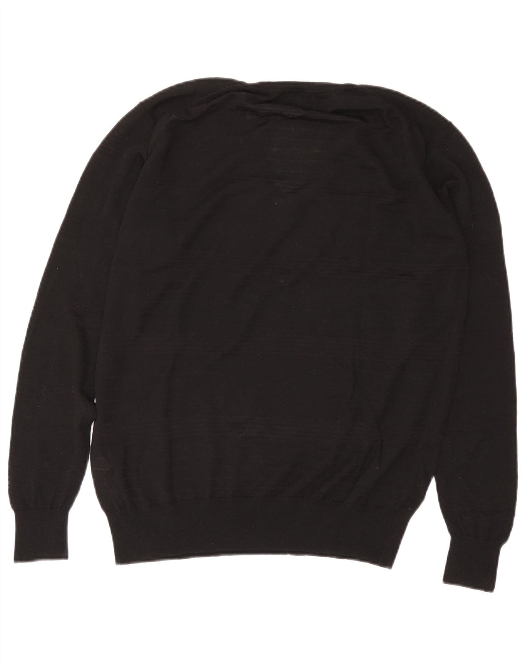 Zara Pull transparent à col en V pour homme XL en laine noire