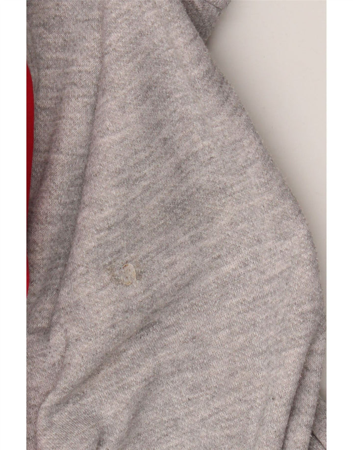 vintage Mens Graphic Sweatshirt Jumper Grand Gris Colorblock