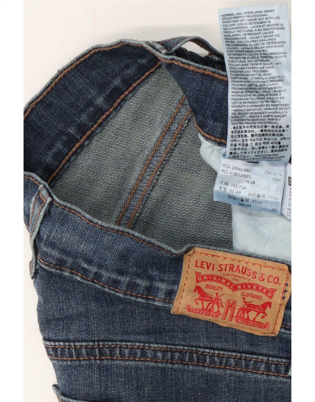 Levi's Short en Jean Femme W28 Bleu Moyen Coton