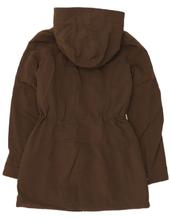 Calvin Klein Veste parka à capuche surdimensionnée pour femme UK 6 XS Marron Polyester