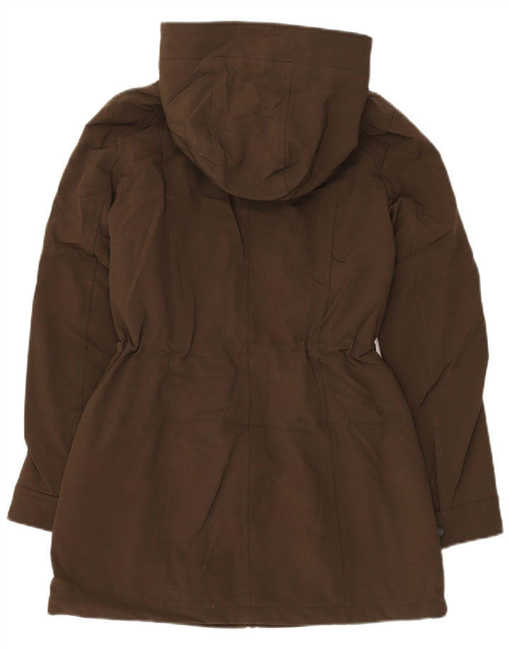 Calvin Klein Veste parka à capuche surdimensionnée pour femme UK 6 XS Marron Polyester