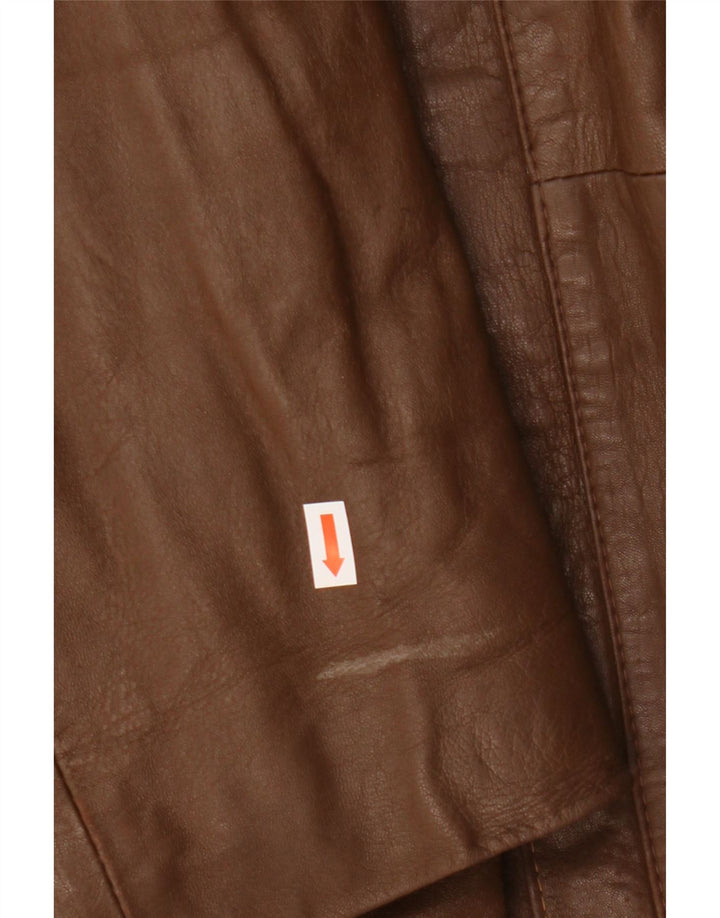 Veste en cuir homme vintage IT 54 2XL Cuir marron