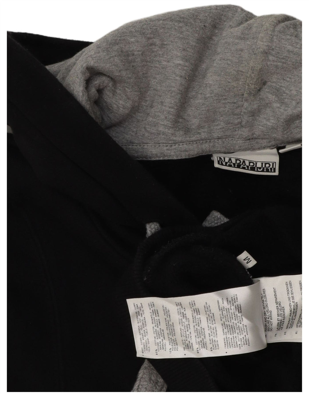 NAPAPIJRI Pull à Capuche Graphique Homme Noir Moyen Coton