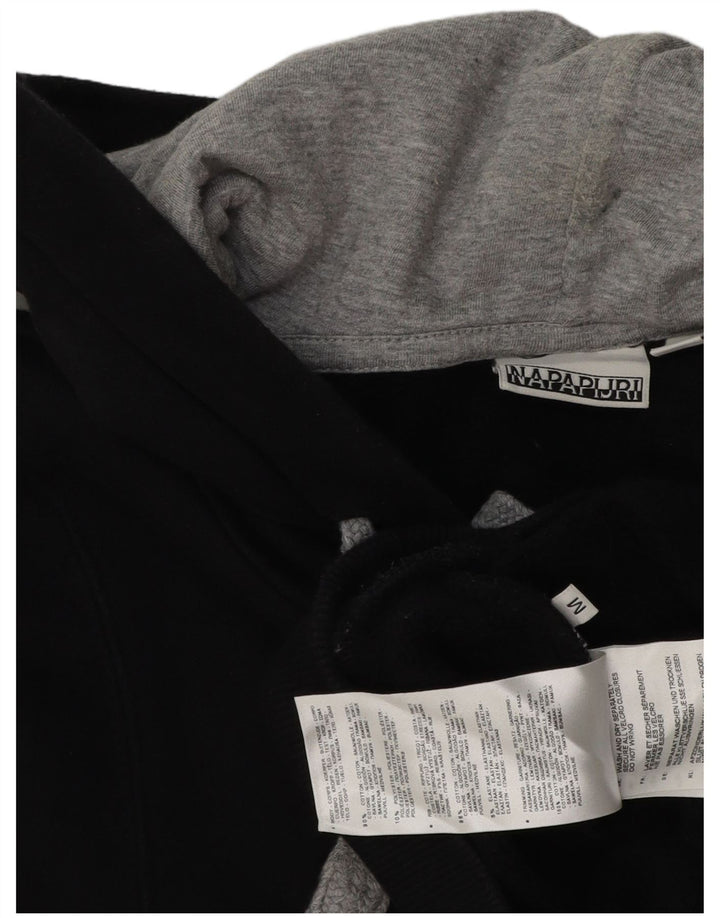 NAPAPIJRI Pull à Capuche Graphique Homme Noir Moyen Coton