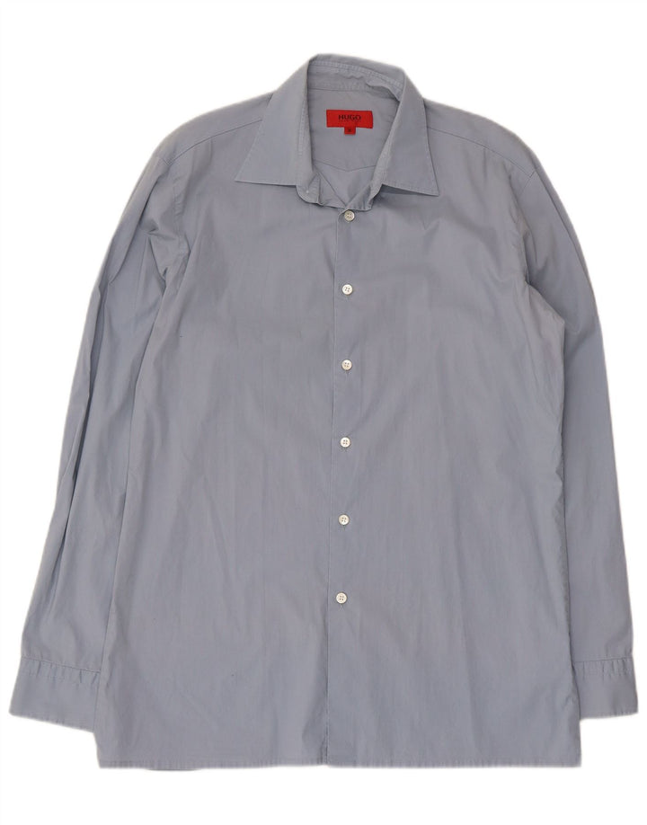 Hugo Boss Chemise Homme Bleu Moyen Coton