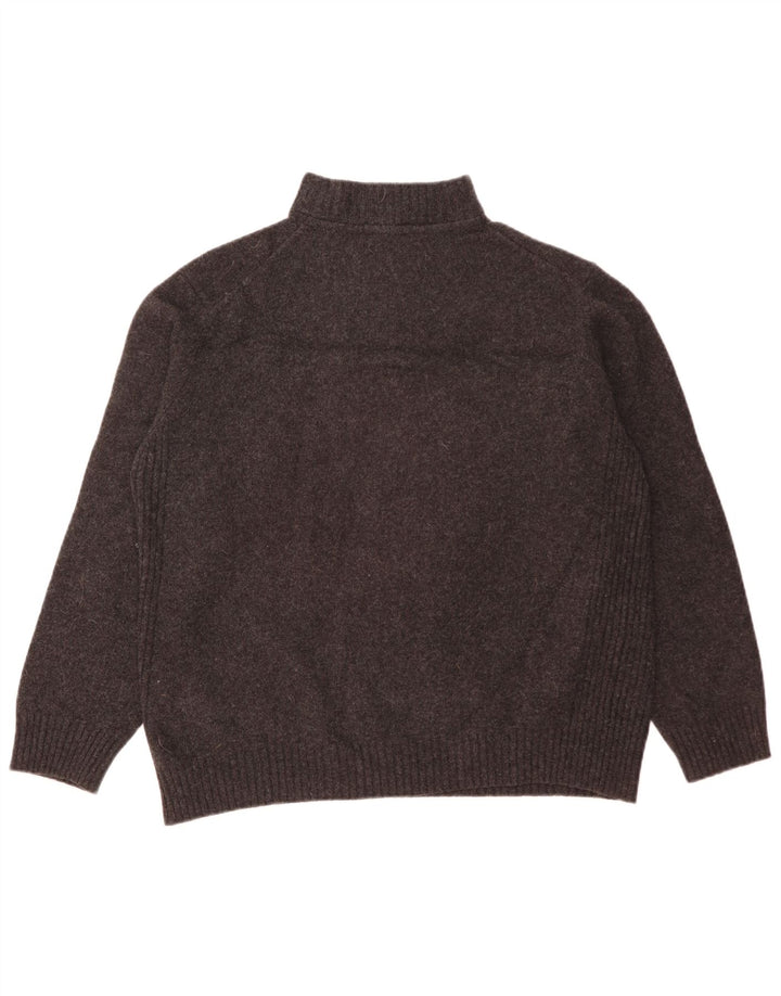 Barbour Pull à col zippé pour femme UK 20 2XL Gris Laine