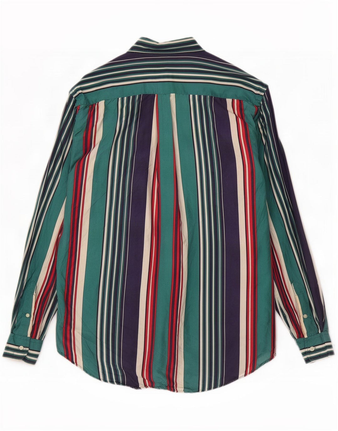 Chemise Homme Vintage Petite Soie Rayée Bleue