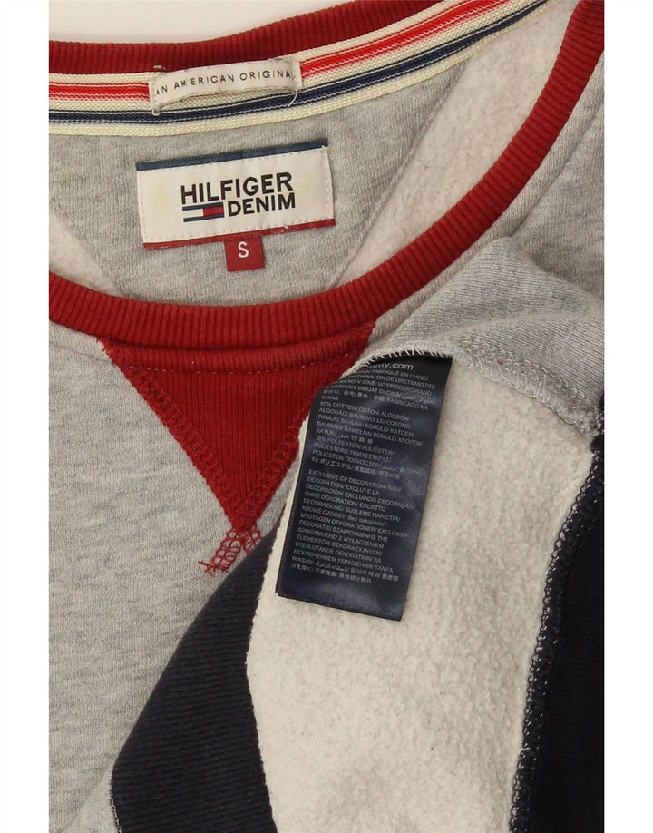 Tommy Hilfiger Sweat-shirt graphique pour femme UK 10 Petit Gris