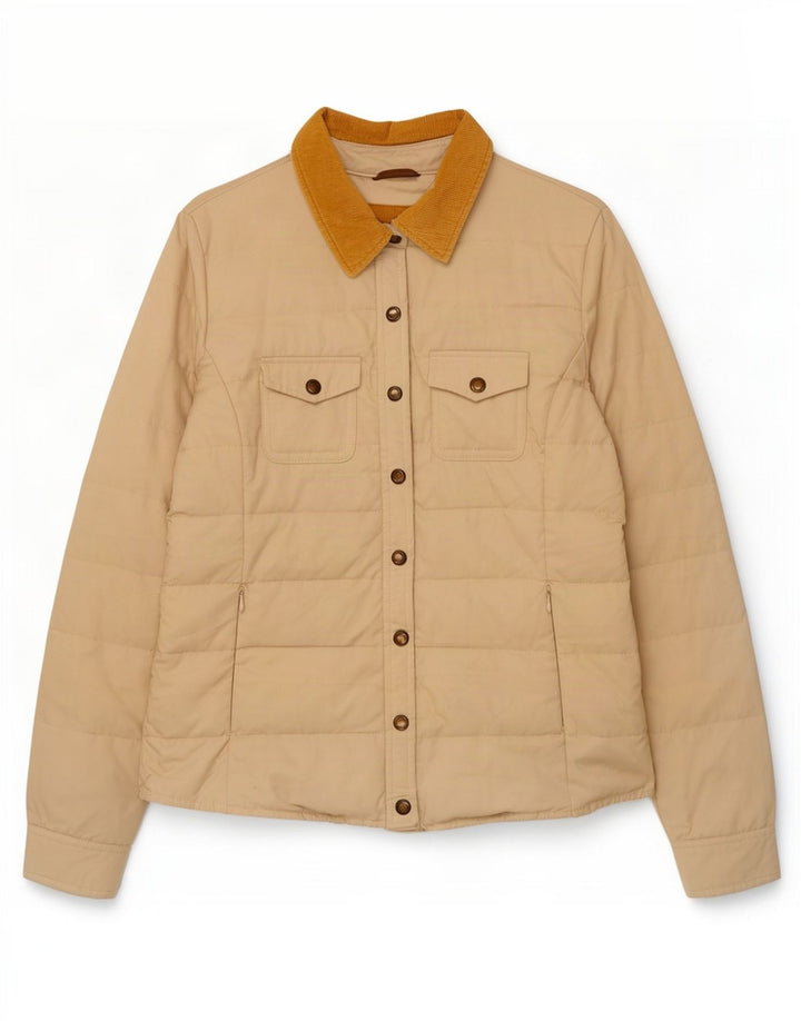 Massimo Dutti Veste matelassée pour femme UK 16 Large Beige Coton