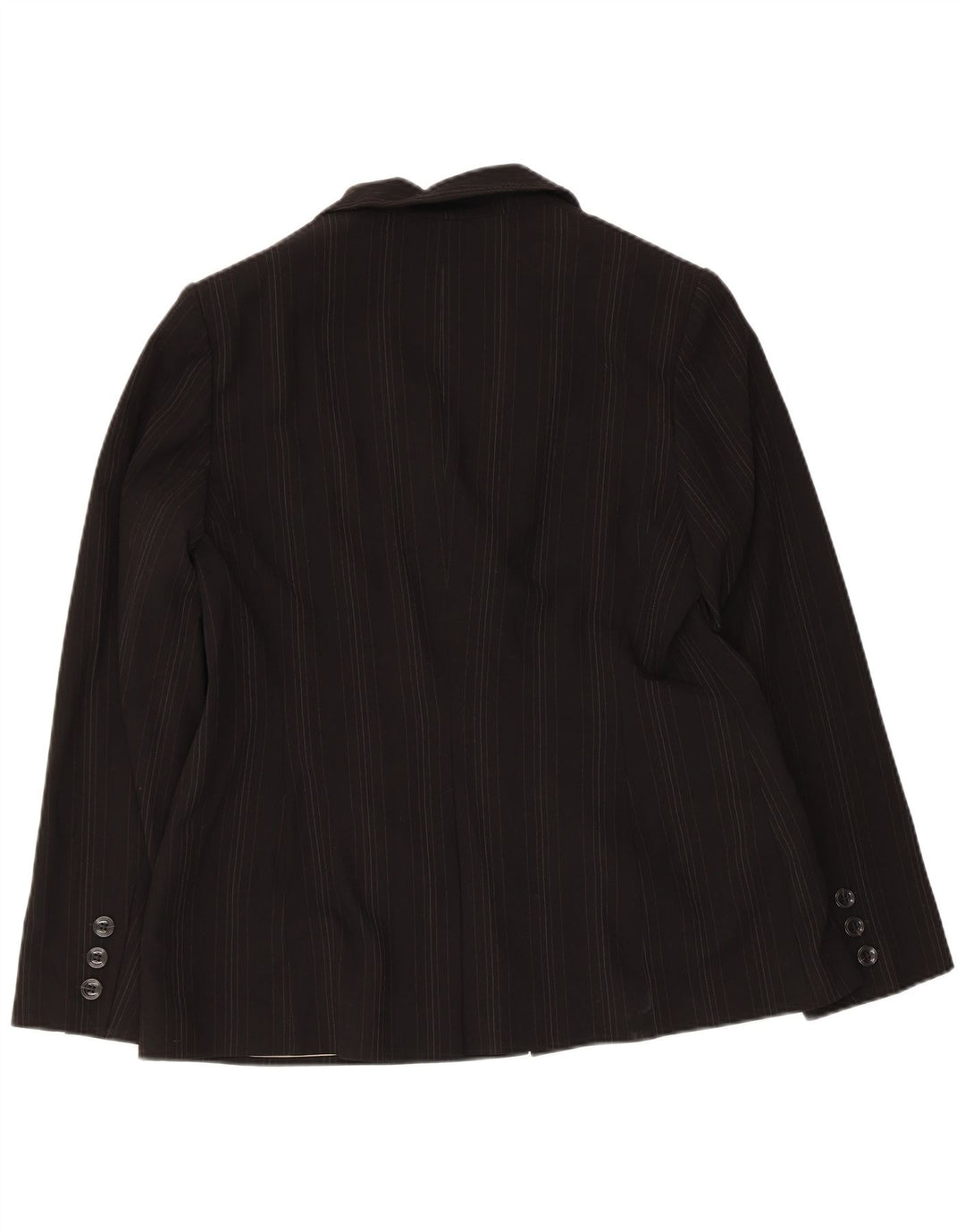 Marks & Spencer Veste blazer à 2 boutons pour femme UK 16 Large Noir Rayé