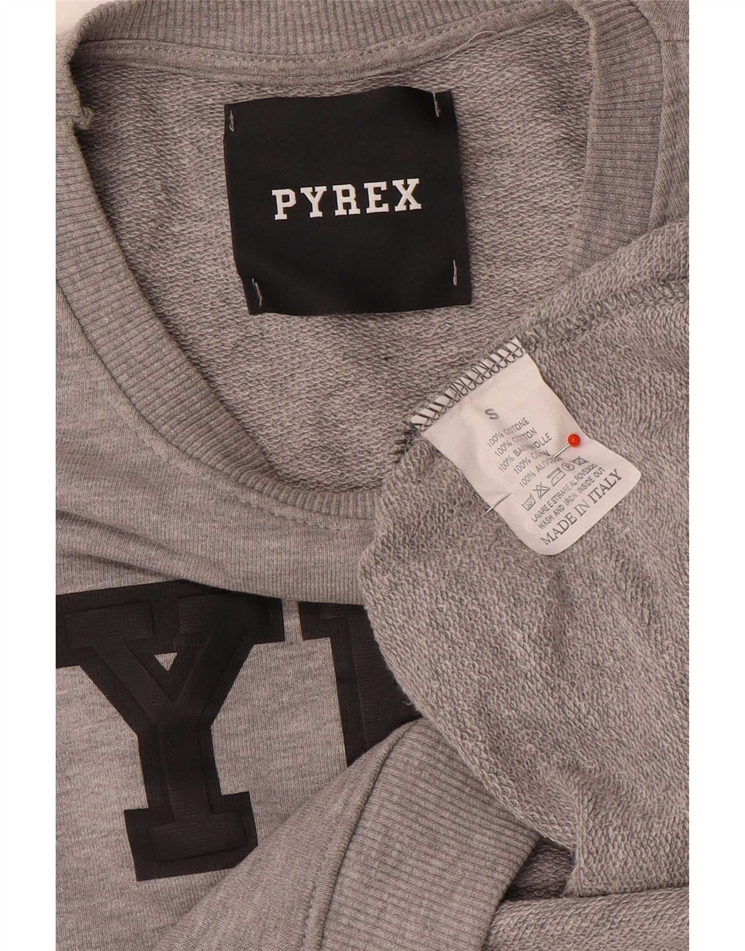Pyrex Sweat-shirt court surdimensionné pour femme UK 10 Petit Gris