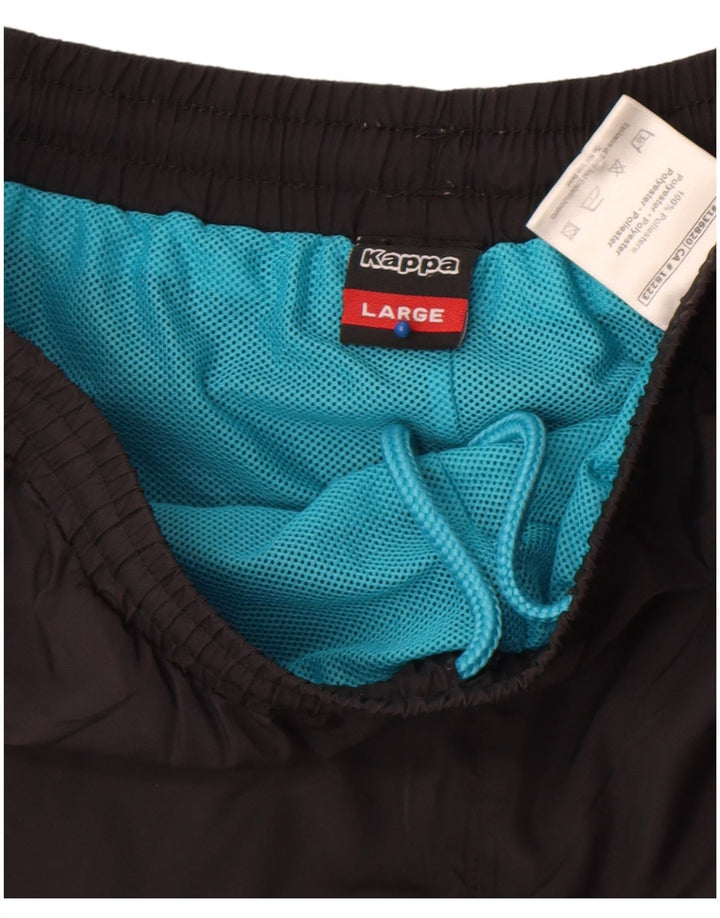 Kappa Short de sport pour homme Large Noir Polyester
