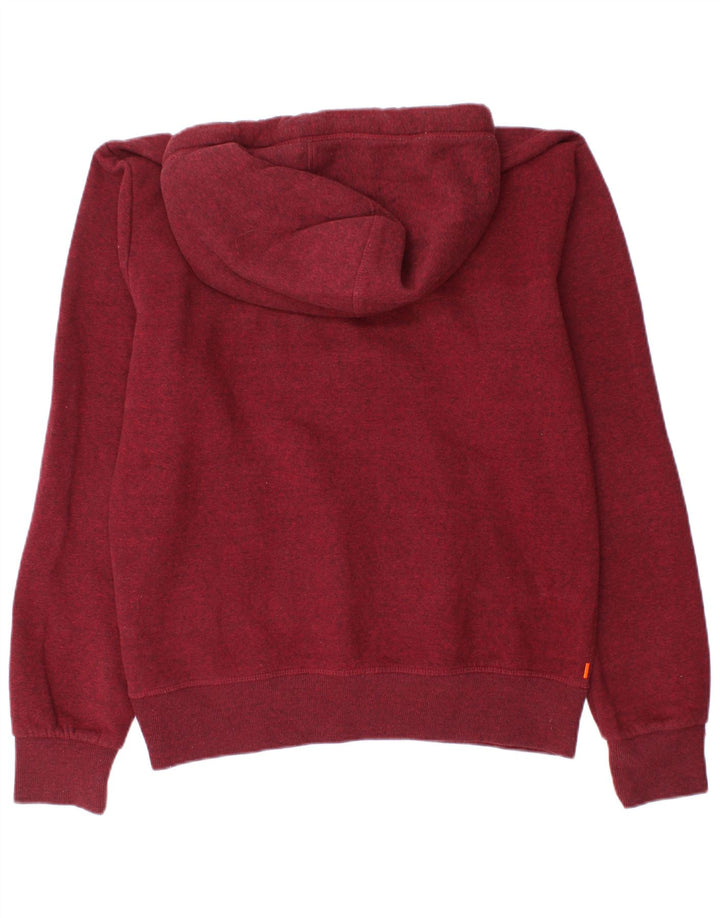 SUPERDRY Pull à capuche pour homme XL en coton bordeaux