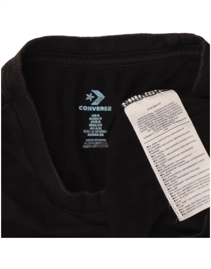 Converse T-Shirt Graphique Homme Petit Noir Coton
