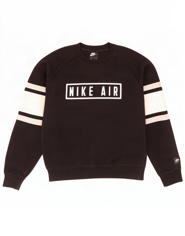 Nike Mens Graphic Sweatshirt Jumper Small Black Colourblock Cotton
