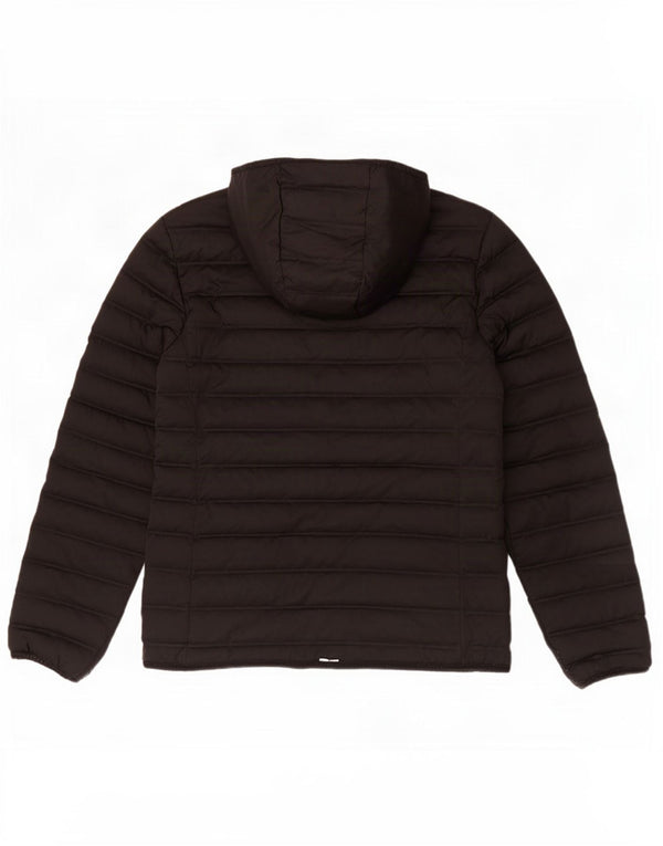 Superdry Veste matelassée à capuche pour femme UK 12 Medium Noir Polyester