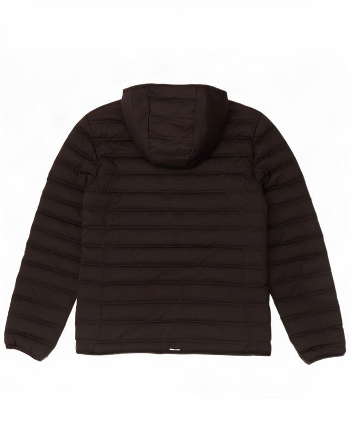 Superdry Veste matelassée à capuche pour femme UK 12 Medium Noir Polyester
