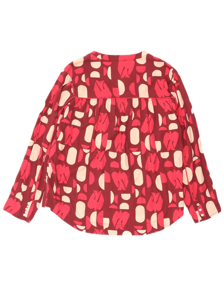 White Stuff Chemisier oversize pour femme UK 10 Small Bordeaux Géométrique