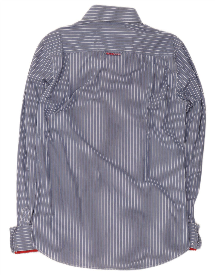 Superdry Chemise Homme Bleu Moyen Rayé Coton