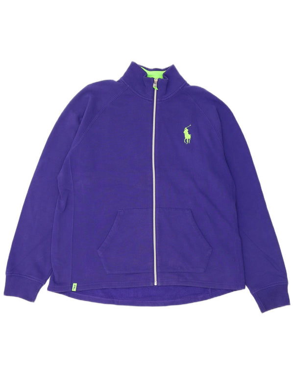 Polo Ralph Lauren Veste de survêtement pour femme UK 18 XL Bleu Coton