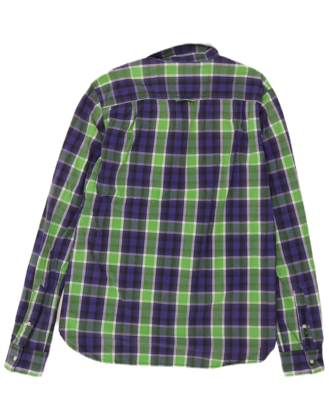 Superdry Chemise Homme Grand Carreau Vert Coton