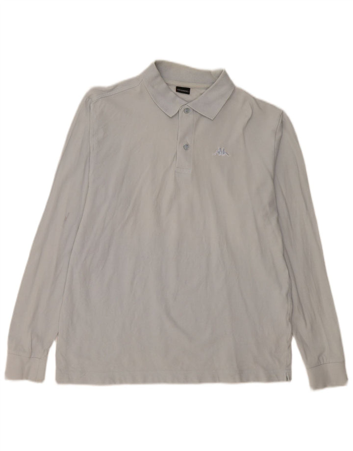KAPPA Polo à Manches Longues Homme Bleu Moyen Coton