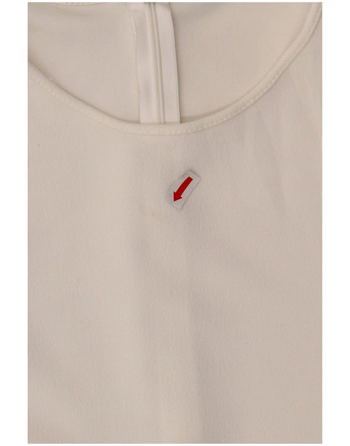 ZARA Combishort à manches courtes pour femme UK 8 Small W28 Blanc