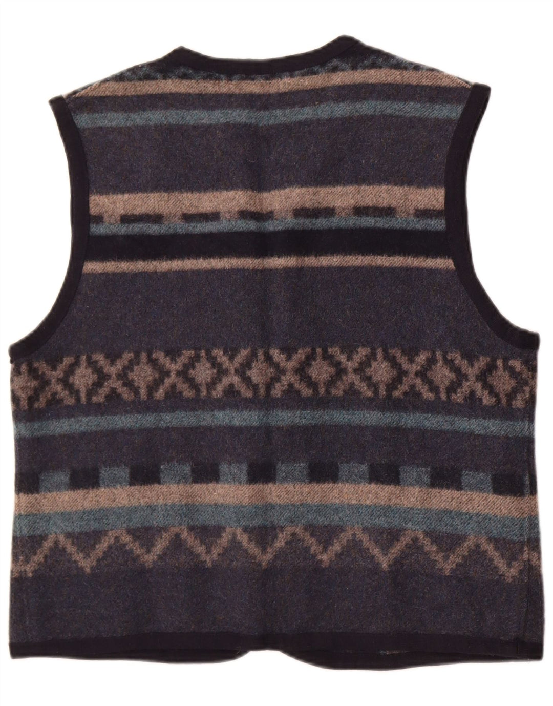 gilet homme vintage Moyen Bleu Fair Isle Wool