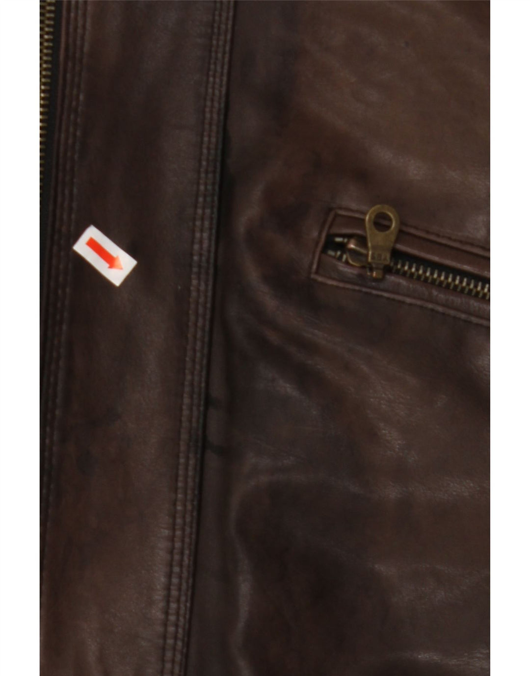 Veste en cuir homme VINTAGE IT 50 grand cuir marron