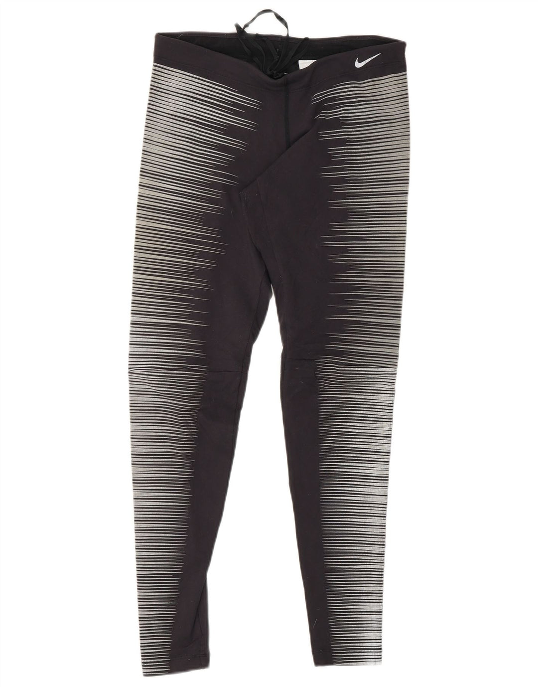 NIKE Legging Dri Fit pour femme UK 8 Petit nylon à fines rayures gris