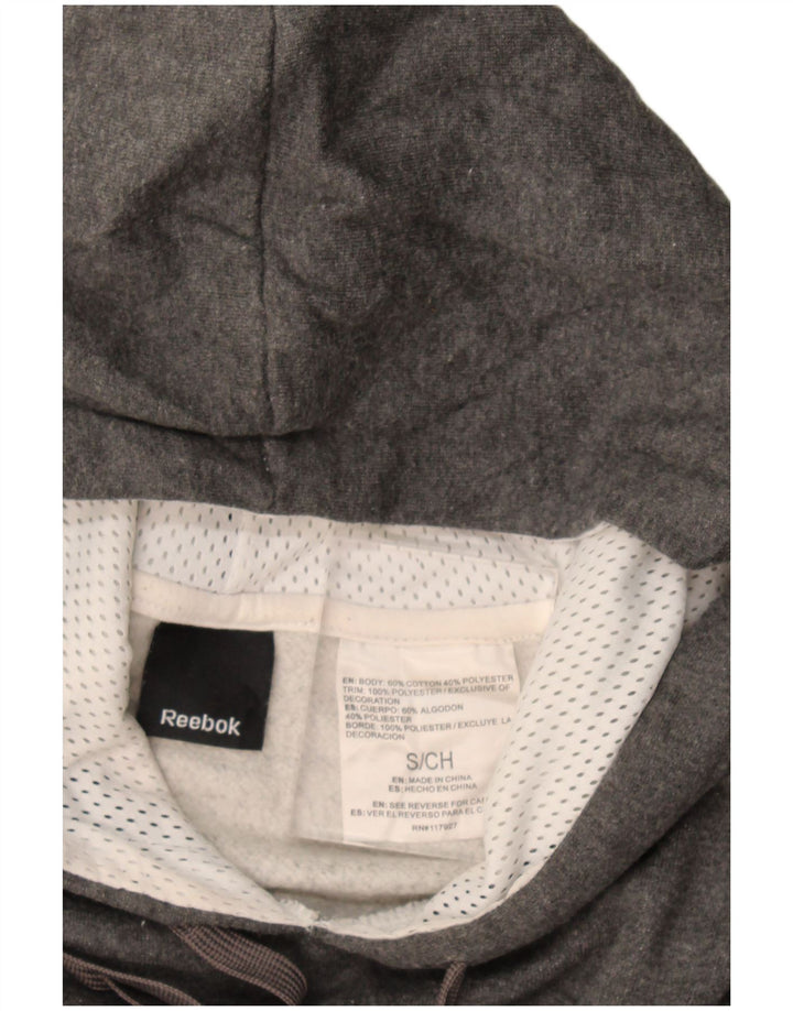 Reebok Pull à Capuche Graphic Homme Petit Gris Coton
