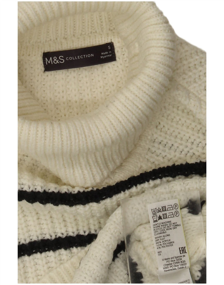 Marks & Spencer Débardeur surdimensionné pour femme UK 10 Petit blanc rayé