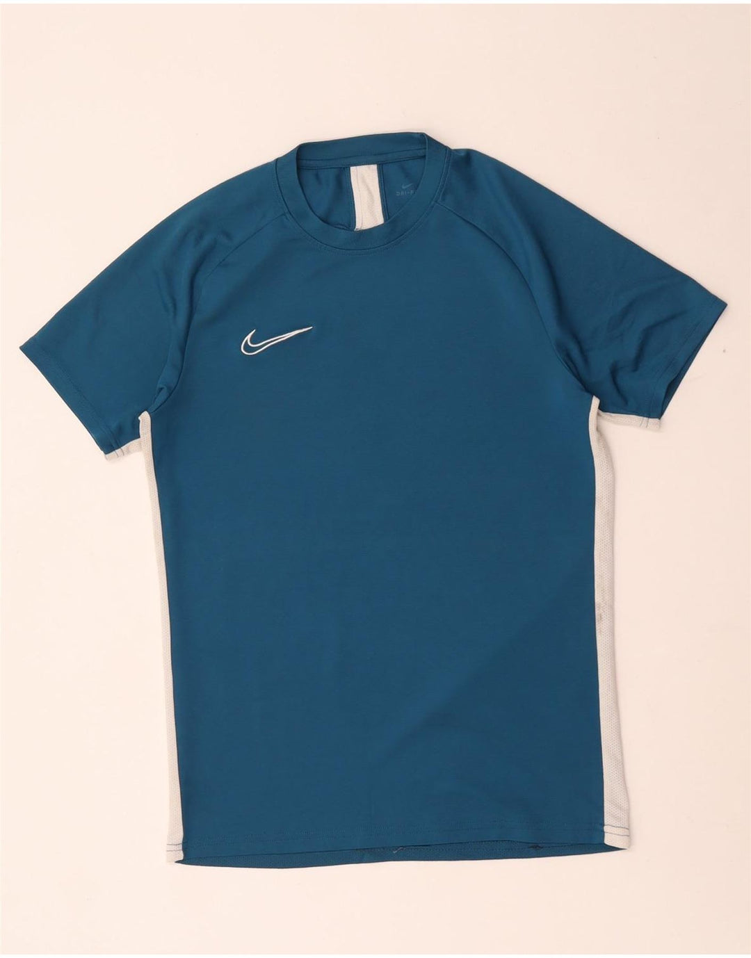 Nike Hommes Dri Fit T-Shirt Haut Bleu Moyen Colorblock Polyester
