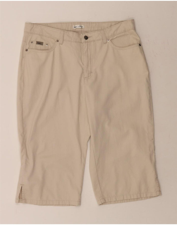 LEE Womens Bermuda Shorts US 14 XL W34  Beige Cotton Vintage Lee and Second-Hand Lee from Messina Hembry 