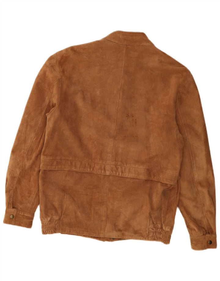 veste en daim femme vintage IT 48 XL Cuir Beige