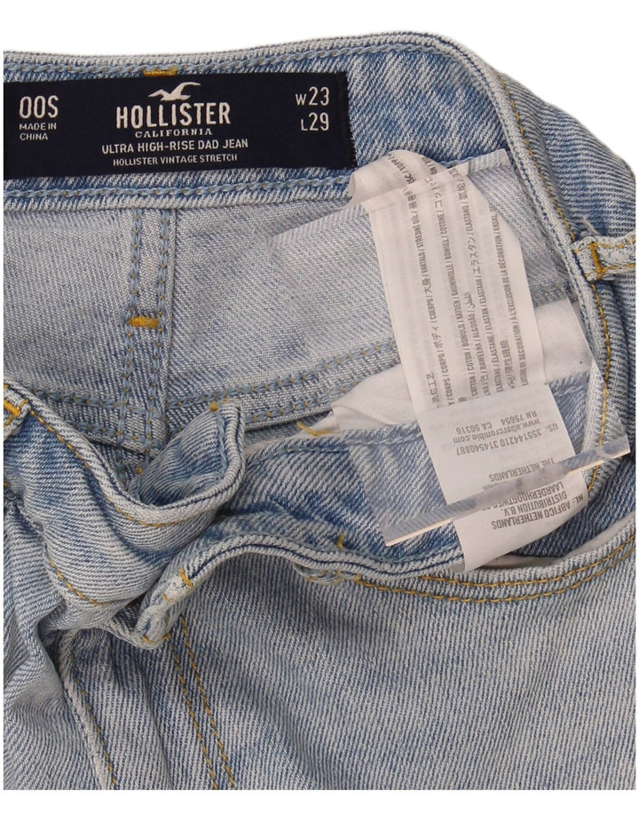 HOLLISTER Womens High Rise Loose Jeans US 00 2XS W23 L28 Blue Cotton