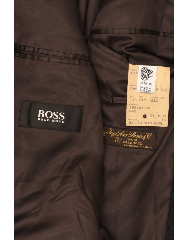 Hugo Boss Veste blazer à 3 boutons pour homme EU 52 XL Gris laine vierge
