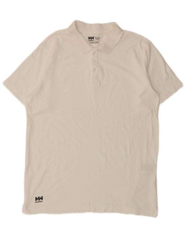 Helly Hansen Mens Polo Shirt XL White Cotton