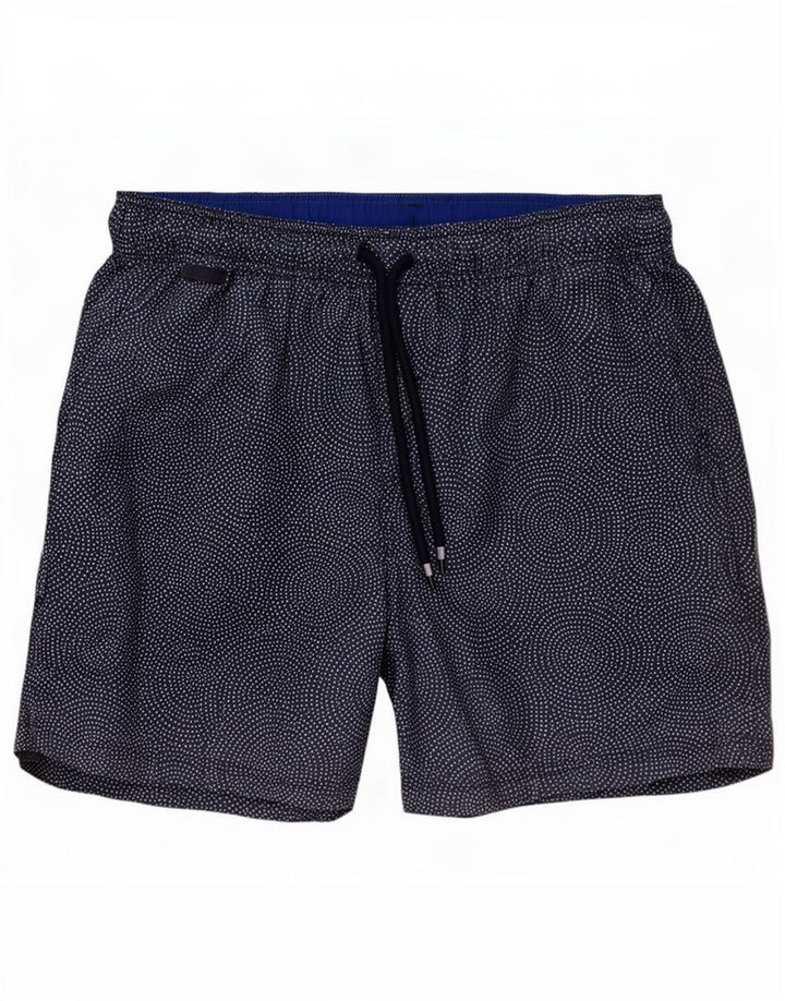 Marks & Spencer Short de bain homme petit polyester géométrique bleu marine