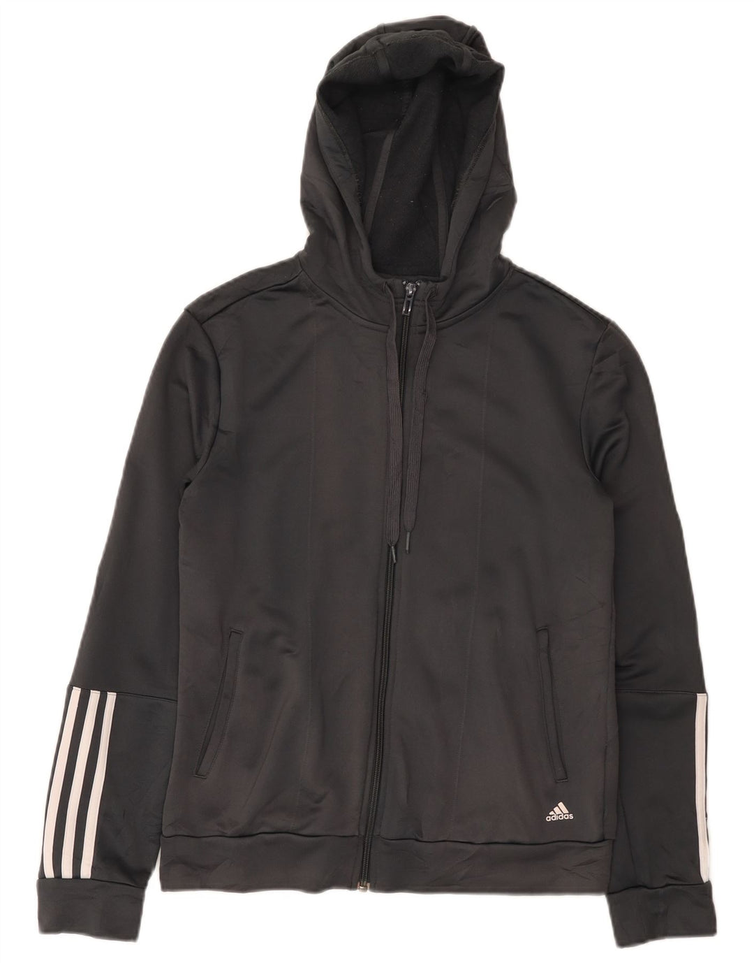 Adidas Climalite Zip Sweat à capuche pour femme UK 12/14 Gris moyen Polyester